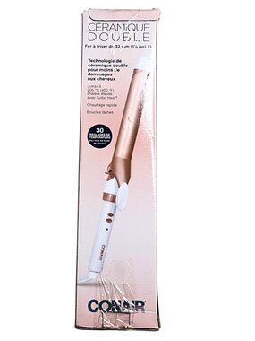 CONAIR | Double Ceramic Curling Iron 1 1/4 Inch ( 32 mm ) XL Barrel